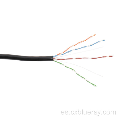 Factory suministro Ethernet Interior CCA Network UTP Cat6 Cable LAN Cobre 4 par 305m 1000 pies Cable de lan de chaqueta amarilla de color amarillo